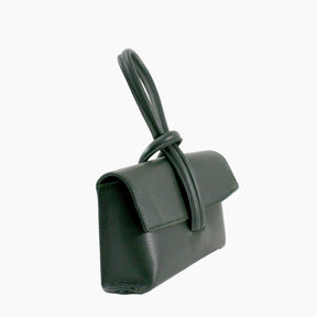 Green handbag with a strap 