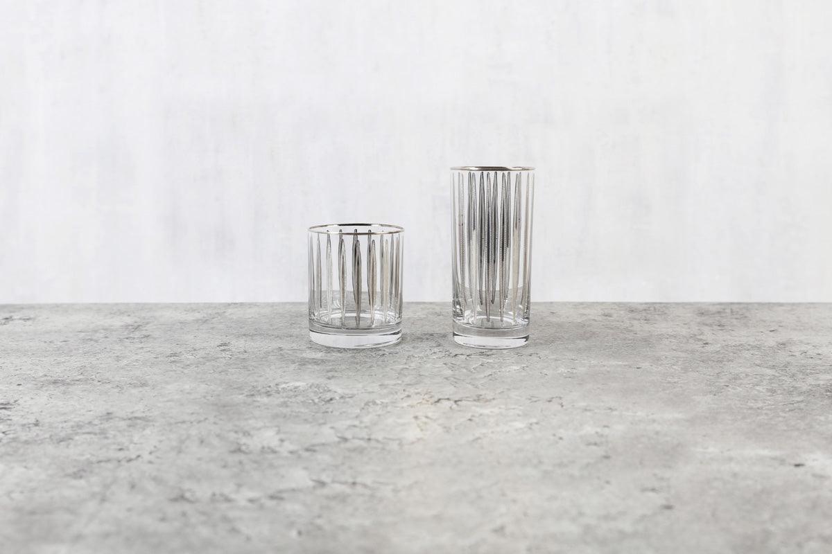 S/6 WHISKEY GLASSES WITH PLATINIUM DESIGN - FLTRD UAE