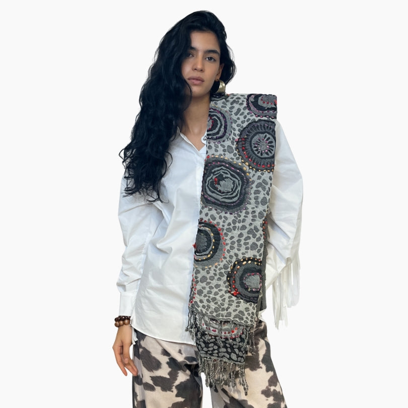 Cashmere Embroidered Scarf