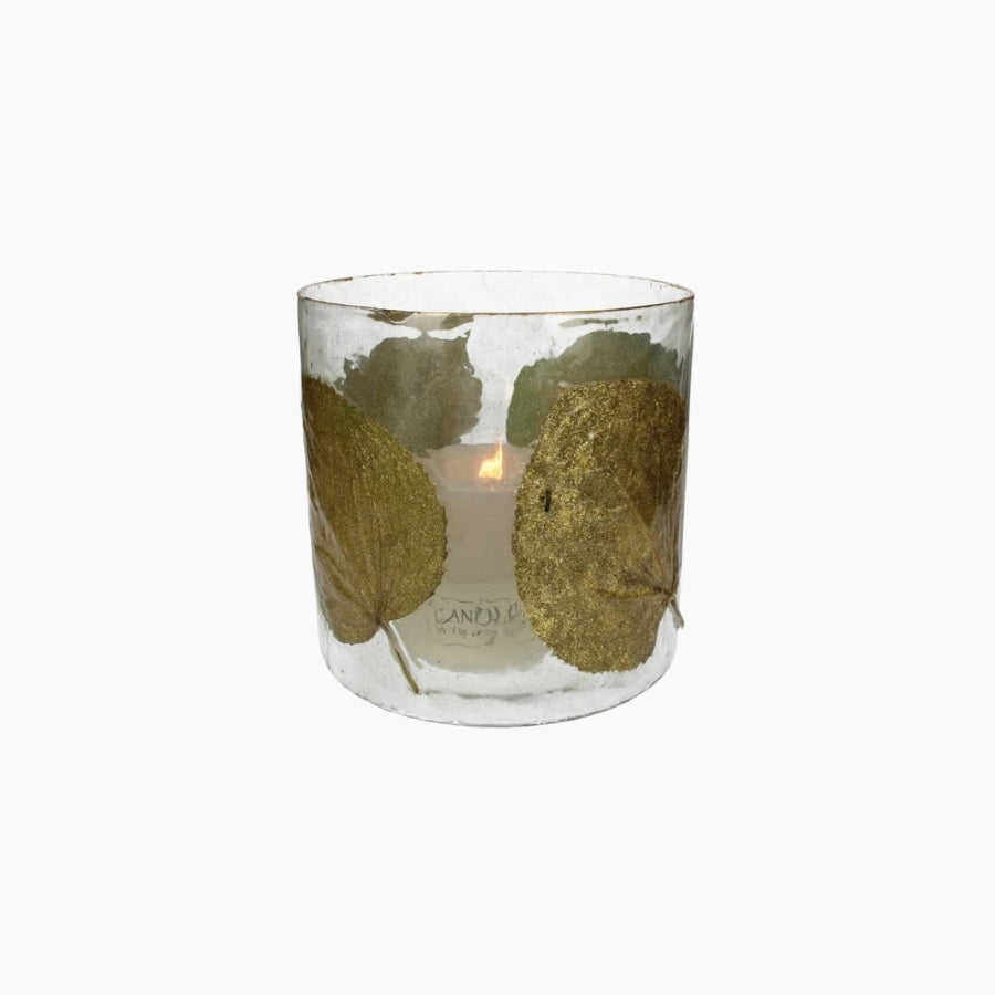 XET-8888 Candle Holder Leaf Clear 15x15x15cm
