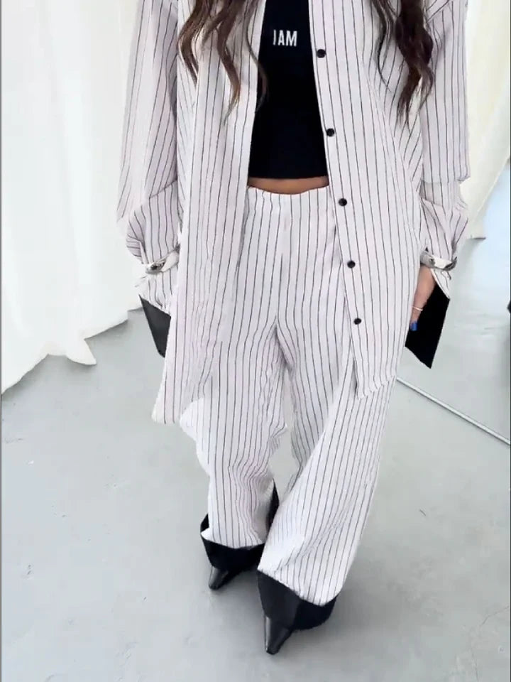 White Stripes Trousers