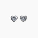 Heart-shaped diamond earrings 