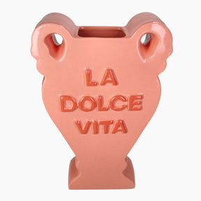 Ceramic vase with 'La Dolce Vita' 