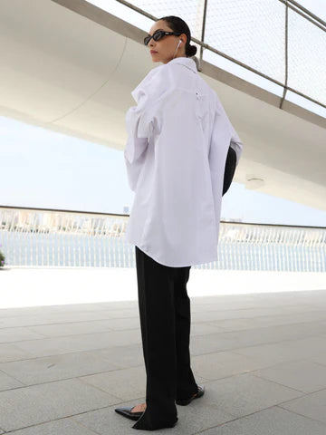 White shirt open