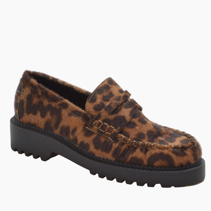 Leopard print loafer shoe 